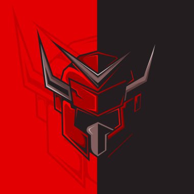 Viking savaşçı illüstrasyonu. Şövalye logosu. Tişört, poster veya çıkartma için tasarım