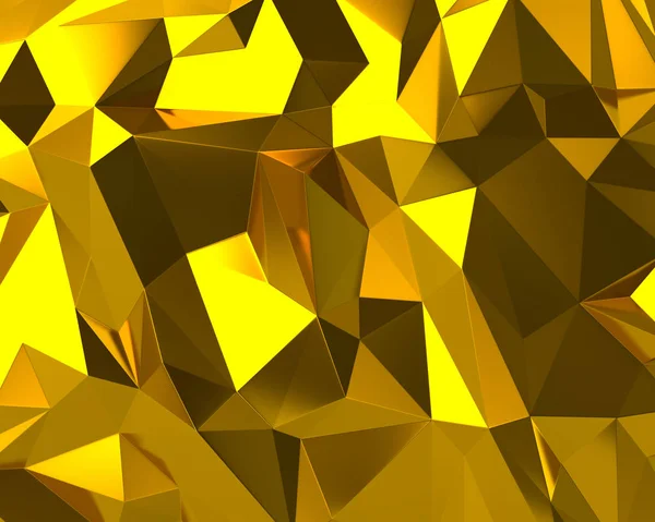 Abstract golden triangle texture 3d illustration