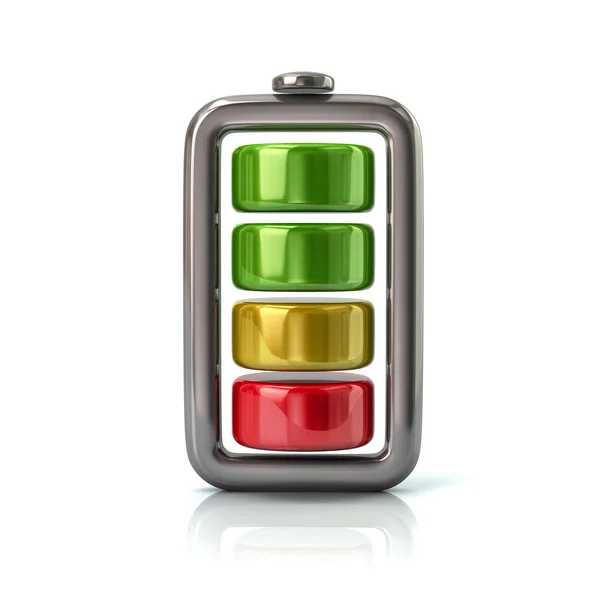 Batterij Pictogram Illustratie Witte Achtergrond — Stockfoto