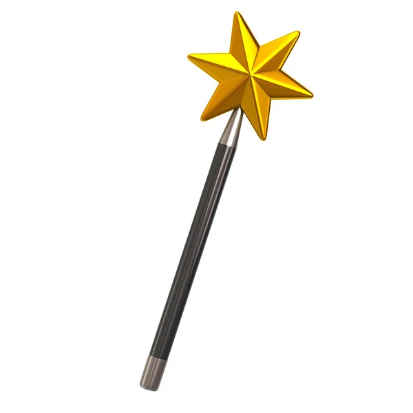 Magic Star Wand Illustration Isolated White Background — Stock Photo, Image