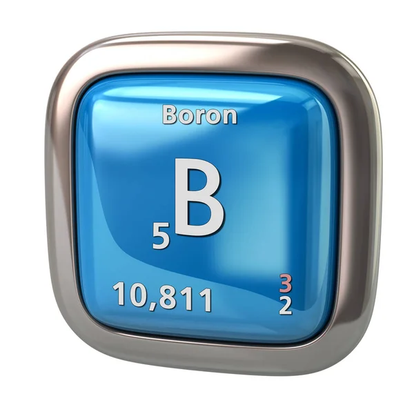 Boron Chemical Element Periodic Table Blue Icon Illustration White Background — Stock Photo, Image