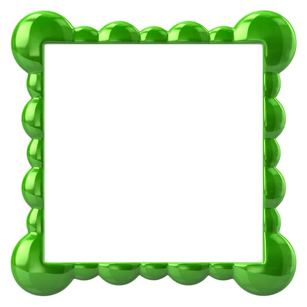 Zelený Rámeček Pro Obrázek Ilustrace Bílém Pozadí — Stock fotografie