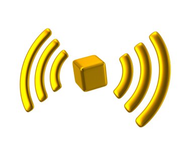 Altın Wi-Fi ağ simgesini