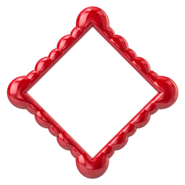 Red Frame Illustration White Background — Stock Photo, Image