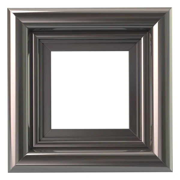 Square silver frame — Stock Photo, Image