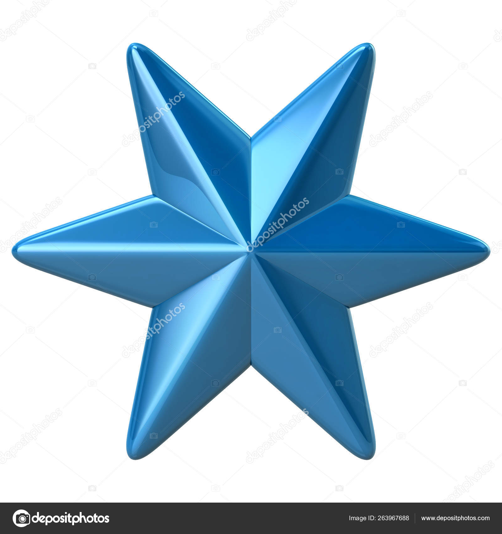 Шестиконечная Синяя Звезда Стоковое Фото ©valdum 263967688