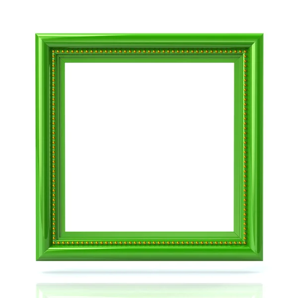 Modelo de quadro de imagem verde em branco — Fotografia de Stock