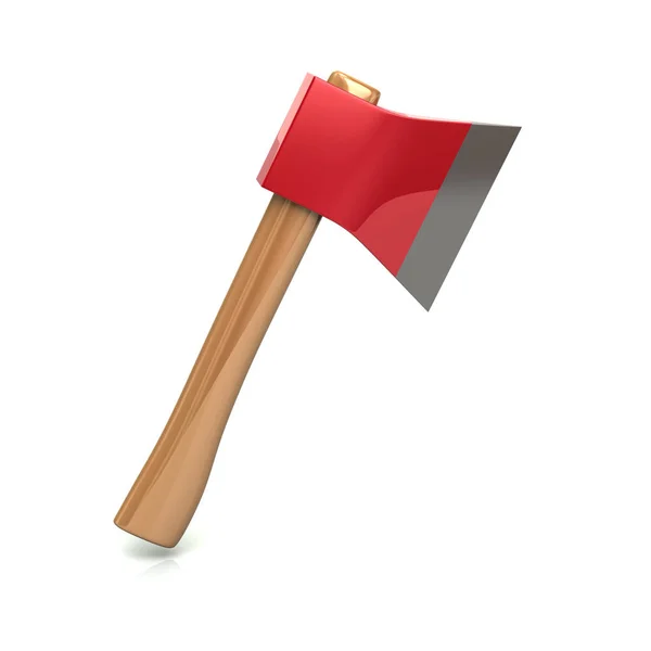 Ícone de machado vermelho ilustração 3d — Fotografia de Stock