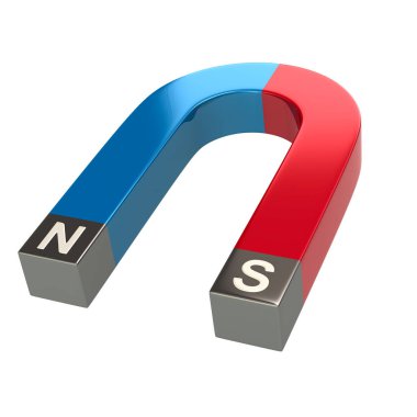 Horseshoe Magnet 3d illüstrasyon
