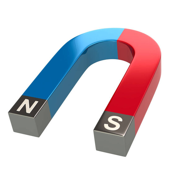 Подкова Магнит 3d иллюстрация
