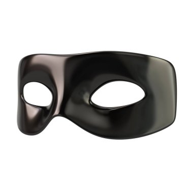 Boş siyah maske 3d illüstrasyon