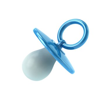 Mavi Bebek Yatıştırıcı simgesi beyaz arkaplanda izole edilmiş 3d illüstrasyon
