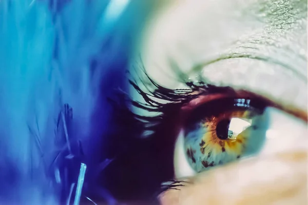 Mavi göz. Sanatsal bileşim.