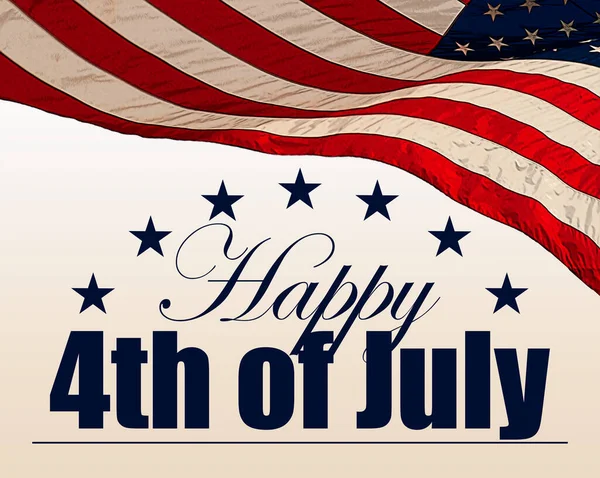 ABD bayrağı 4 Temmuz. Usa. 3B illüstrasyon.