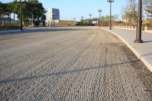 Pavimento Urbano Recentemente Renovado — Fotografia de Stock