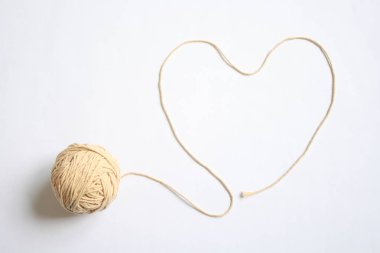 Heart shape made with rope clipart