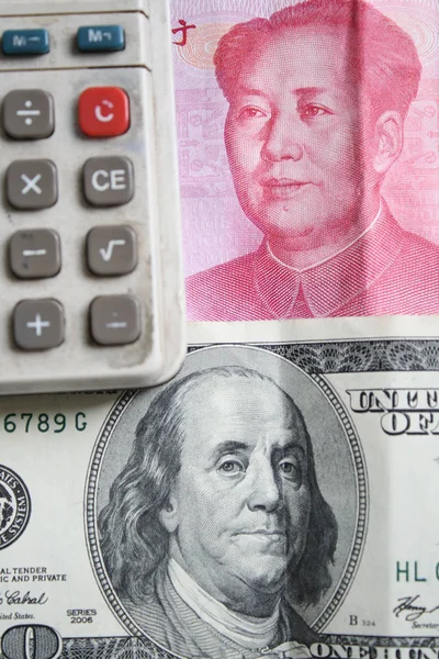 Rmb Usd Calculator — Stock Photo, Image