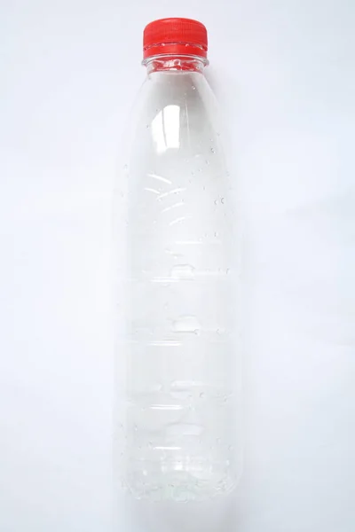 Leere Plastikflasche Auf Weißem Hintergrund — Stockfoto