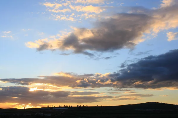 Cielo Nubes Después Del Atardecer — Foto de Stock