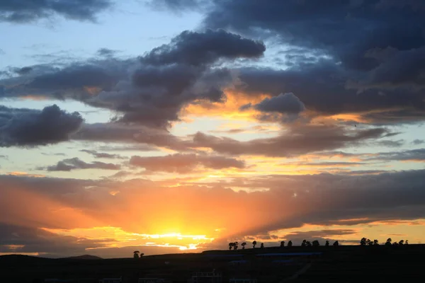 Cielo Nubes Después Del Atardecer — Foto de Stock