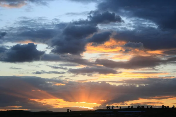 Cielo Nubes Después Del Atardecer — Foto de Stock