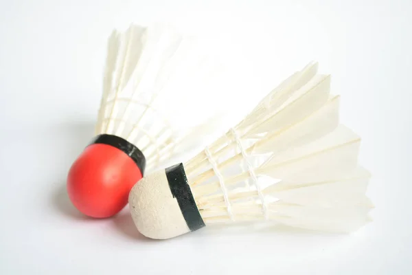 Close White Badminton — Stock Photo, Image