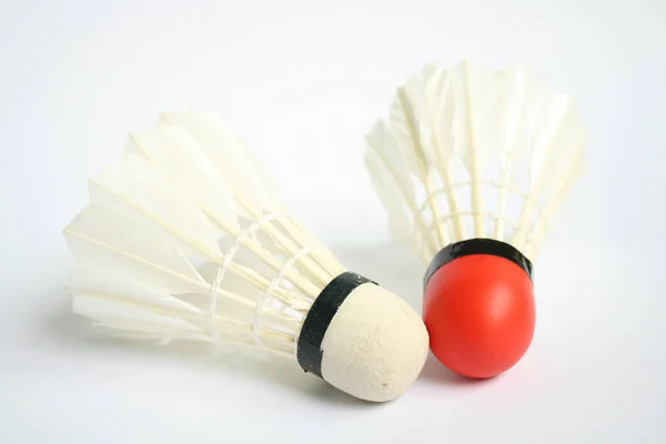 Close White Badminton — Stock Photo, Image