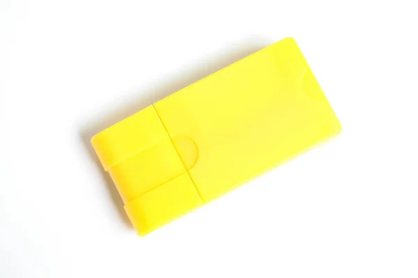 Close Yellow Card Reader — Stock Photo, Image
