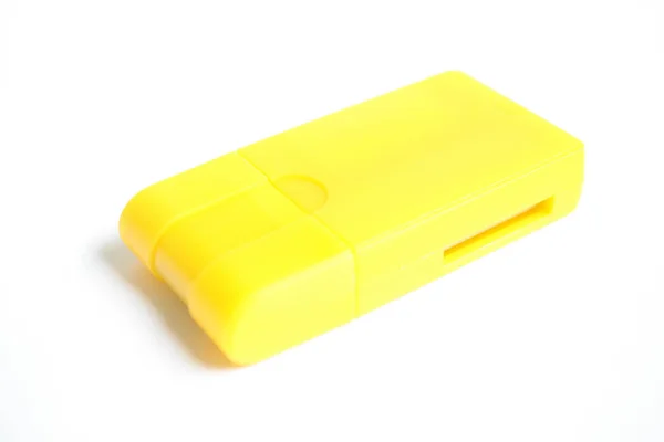 Close Yellow Card Reader — Stock Photo, Image