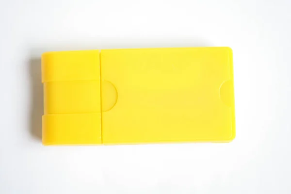 クローズ アップ黄色のカード リーダー — ストック写真