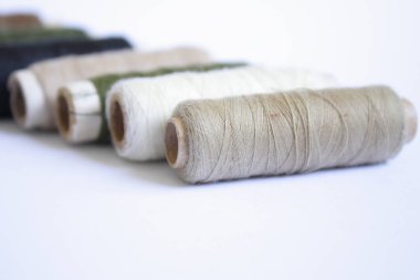 Renkli iplik yakın çekim