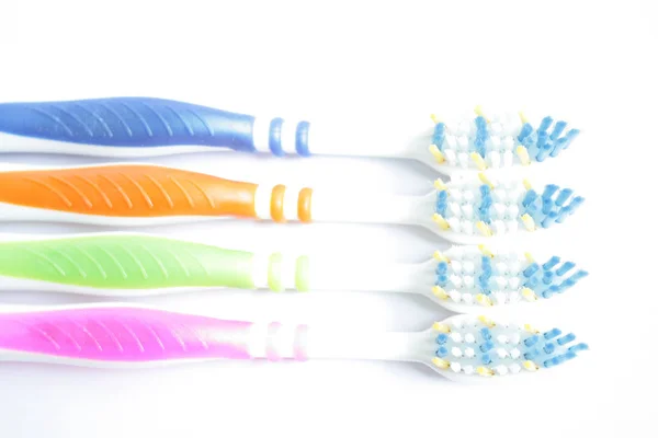 Yakın Çekim Renkli Diş Fırçası — Stok fotoğraf