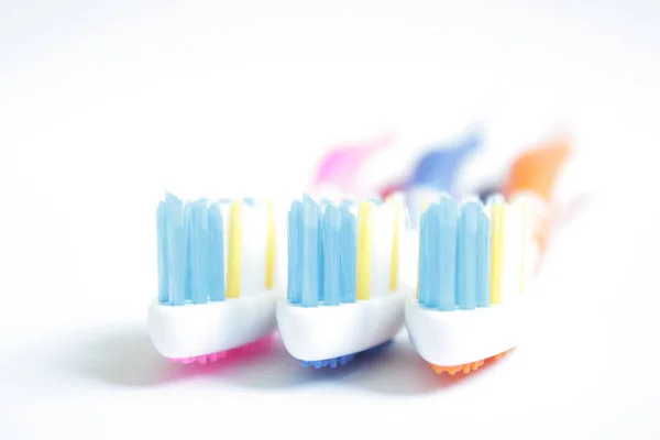 Yakın Çekim Renkli Diş Fırçası — Stok fotoğraf
