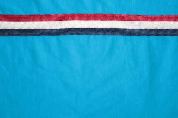 Closeup Modré Pruhované Tkaniny — Stock fotografie