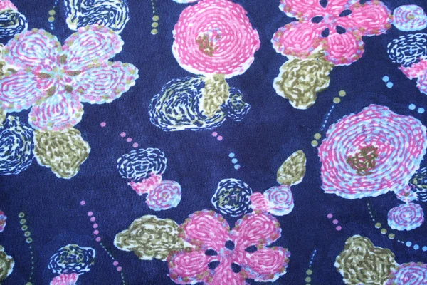 Colorful floral cloth texture