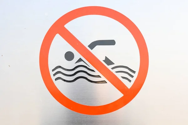 Kein Schild Zum Schwimmen — Stockfoto