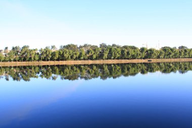 Göldeki ormanın yansıması