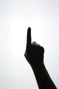 Yakın çekim jest siluet