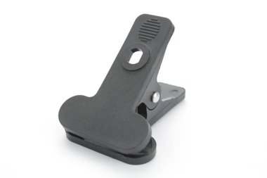 Yakın çekim siyah plastik klip