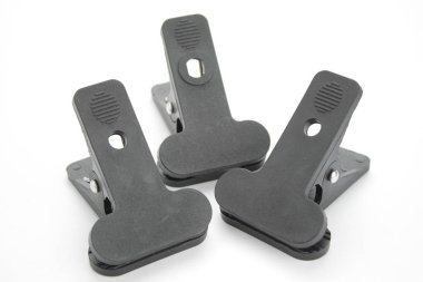 Yakın çekim siyah plastik klip