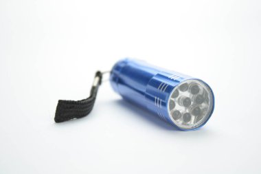 Yakın çekim mavi el feneri