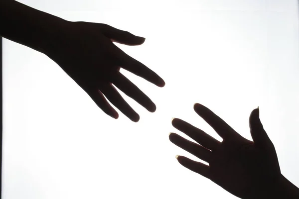 Close Gesture Silhouette — Stock Photo, Image