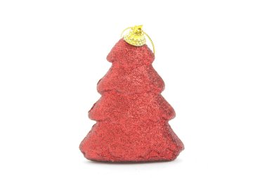 Beyaz arkaplanda Noel süsleri