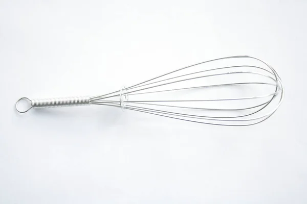 Wire Whisk White Background — Stock Photo, Image