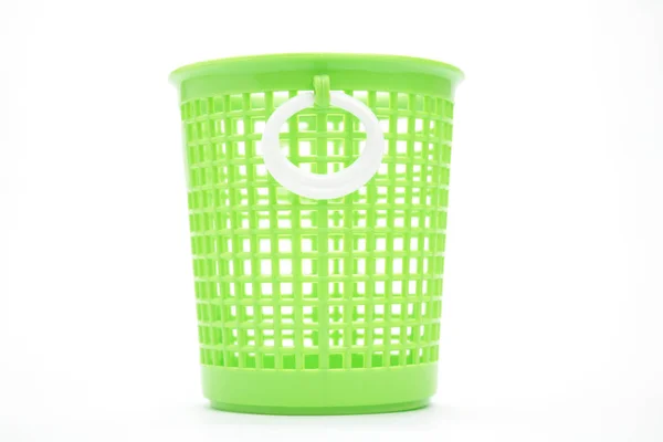 Empty Plastic Basket White Background — Stock Photo, Image