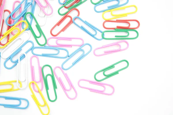 Paper Clips White Background — Stock Photo, Image