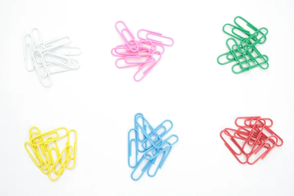 Paper Clips White Background — Stock Photo, Image