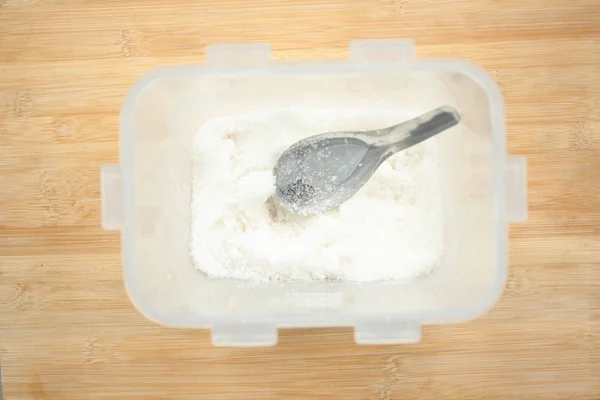 Granulated Sugar Spoon — Stock Photo, Image