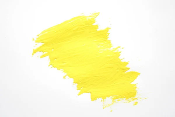 Желтая Акварельная Краска Крупного Плана — стоковое фото