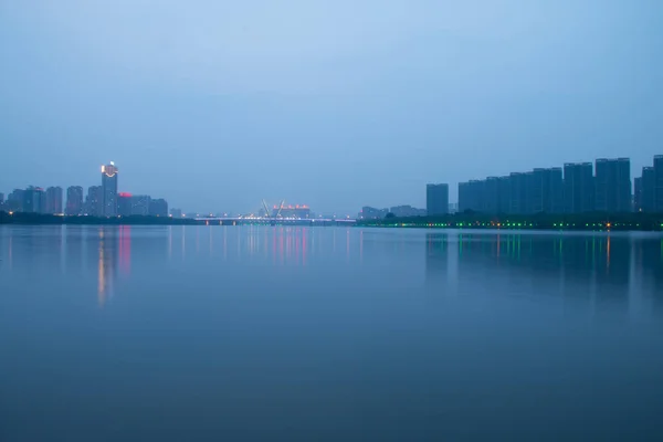 Cidade Chinesa Cena Noturna — Fotografia de Stock